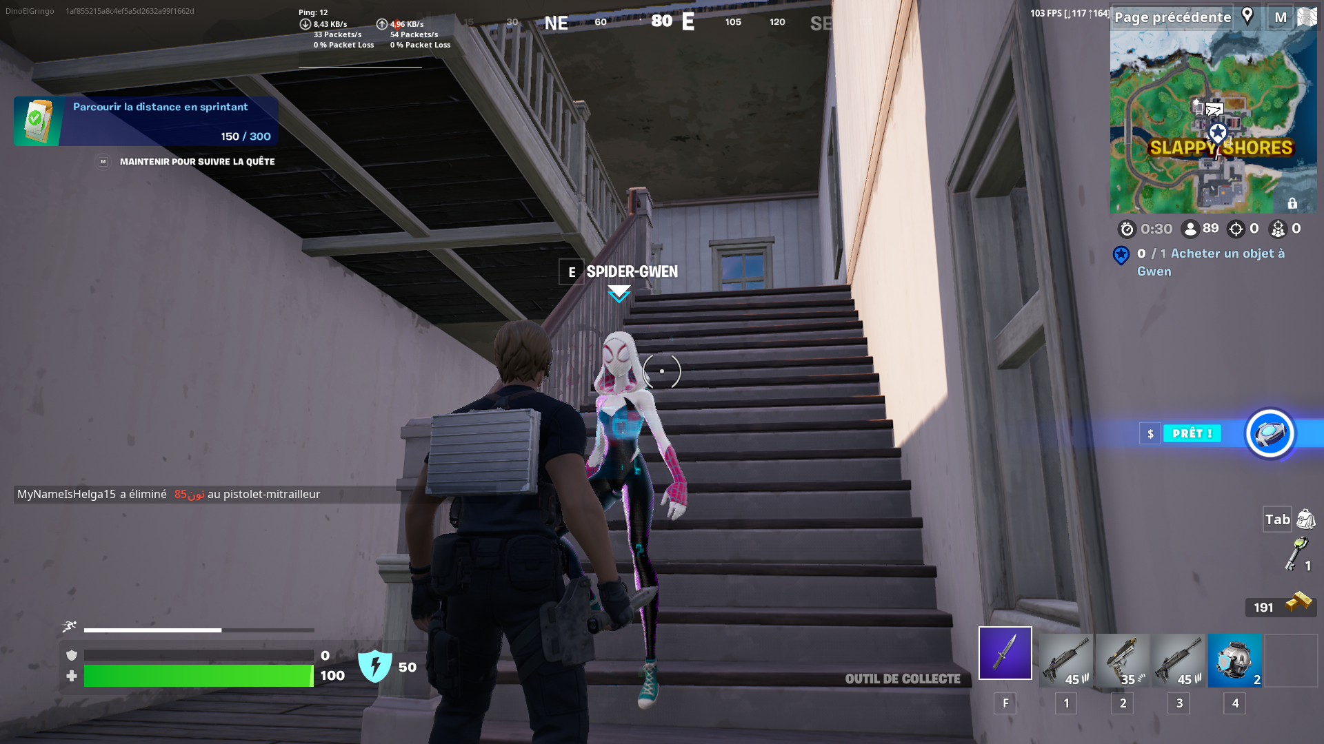 Gwen in Fortnite, where to find the NPC in season 2 of chapter 4?